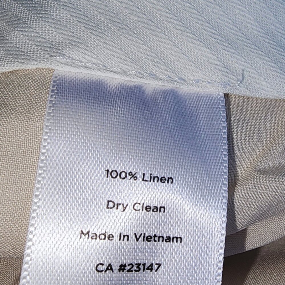 Talbots Windsor Curvy Wide Leg Linen Pants Women Trousers Size 16 Neutral Tan - Picture 12 of 13